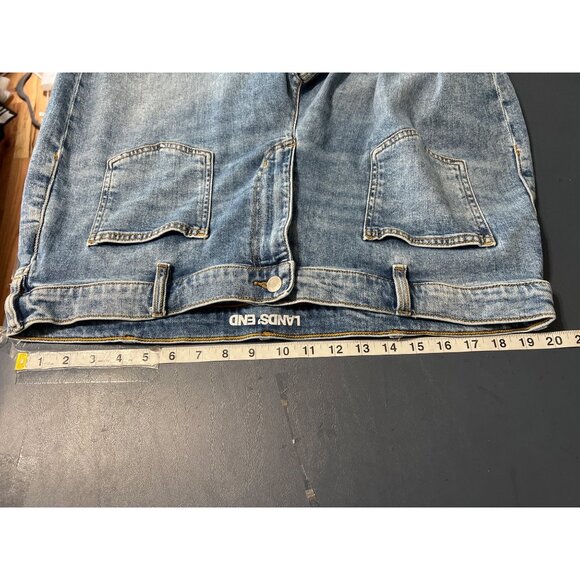 Lands End Womens Denim Capri Jeans Size 18W Relaxed Fit Mid Rise Stretch - Picture 4 of 16